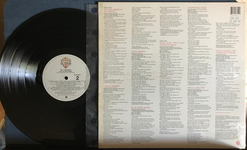 RY COODER THE SLIDE AREA~VG++ 1982 WARNER BROS QUIEX AUDIOPHILE 1st PRESS~SHRINK