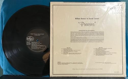 WILLIAM HARNESS IN SACRED CONCERT~PRAISES~ORIG GOSPEL LP~SHRINK~XIAN