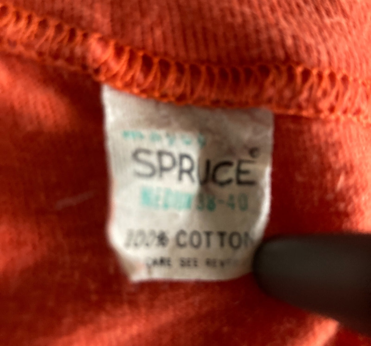 VTG 70s MYRTLE BEACH GLITTER IRON-ON TRANSFER SINGLE-STITCH SHIRT~MAYO SPRUCE~MD
