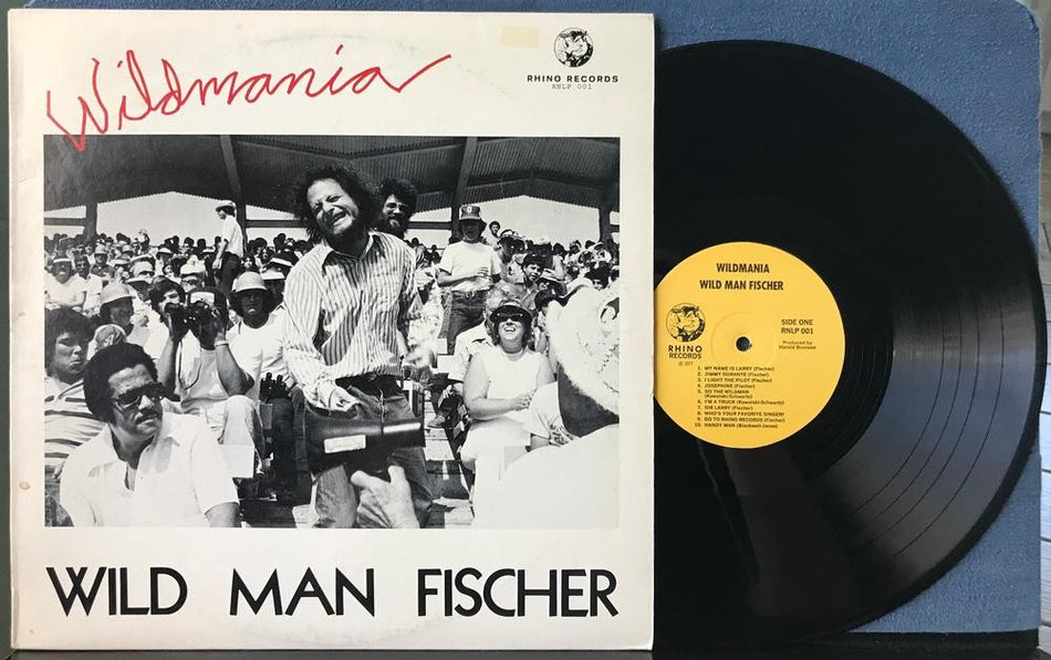 WILD MAN FISCHER WILDMANIA~NM- '77 RHINO 1st PRESS~RED TITLE~ZAPPA~PSYCH MADNESS