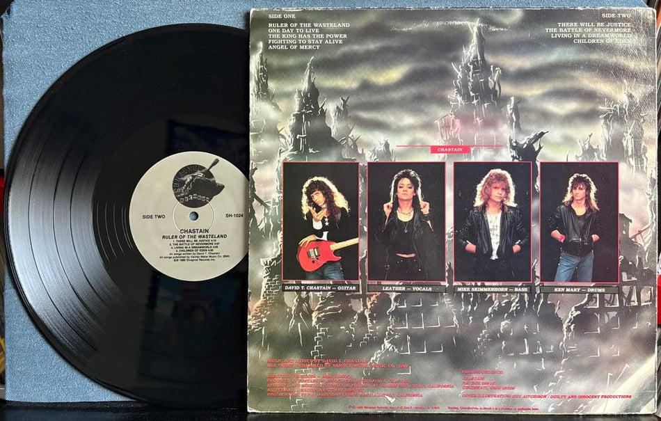 CHASTAIN RULER OF THE WASTELAND~ORIGINAL 1986 SHRAPNEL RECORDS LP~HEAVY METAL