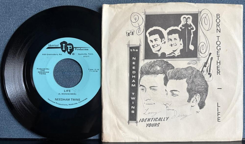 THE NEEDHAM TWINS~BORN TOGETHER / LIFE~NM- ORIG 7-INCH PICTURE SLEEVE 45 SINGLE