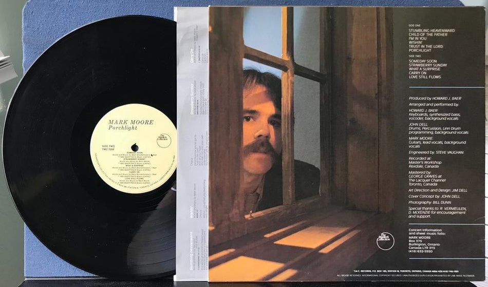 MARK MOORE PORCHLIGHT~NM ORIG 1984 MASTER'S COLLECTION LP w/INNER~XIAN ROCK~AOR