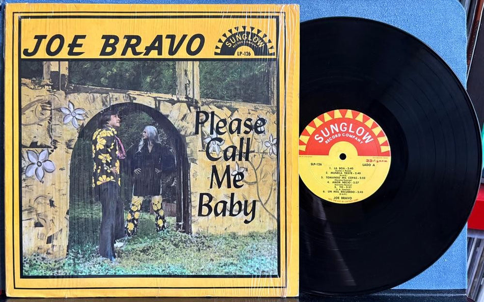 JOE BRAVO PLEASE CALL ME BABY LP~SUNGLOW RECORD CO. SAN ANTONIO, TX~SHRINK~LATIN