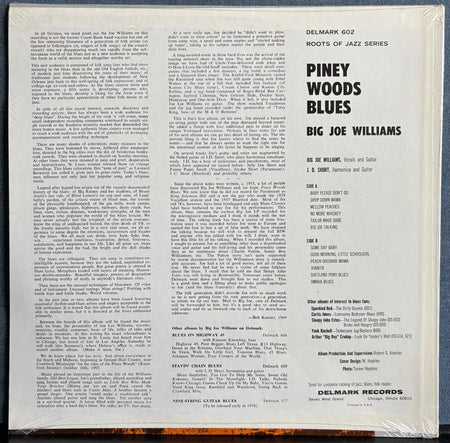 BIG JOE WILLIAMS PINEY WOODS BLUES~SEALED 1970s DELMARK RE LP~DELTA BLUES~DS-602