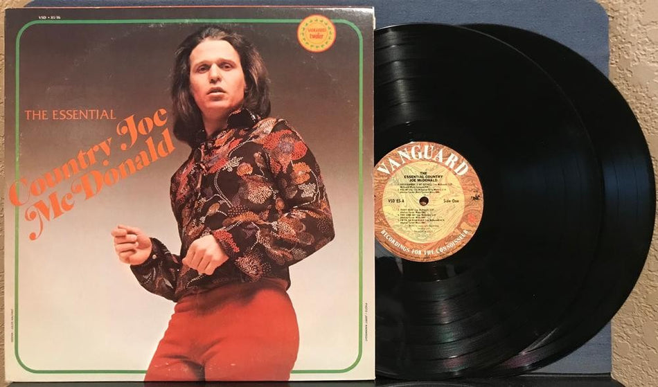 THE ESSENTIAL COUNTRY JOE McDONALD~1976 VANGUARD 2-LP COMP~TERRE HAUTE~FOLK ROCK