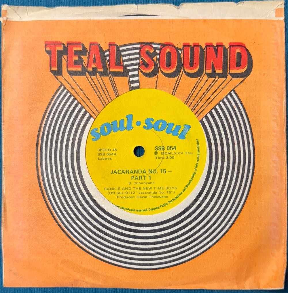 SO AFRICA 45~SANKIE NEW TIME BOYS JACARANDA NO 15 PART 1+2~75 SOULSOUL JIVE~HEAR