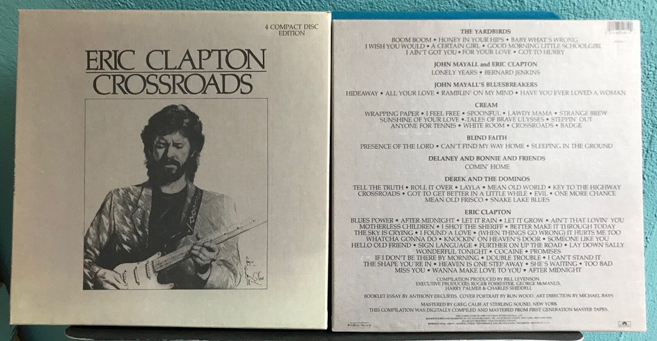 ERIC CLAPTON CROSSROADS~NM/NM- 1988 POLYDOR 4CD BOX SET w/BOOK + INSERT~CREAM
