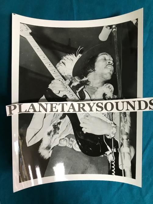 JIMI HENDRIX BLACK and WHITE ON STAGE PORTRAIT ~8x10 REPRO~PSYCHEDELIC ACID ROCK