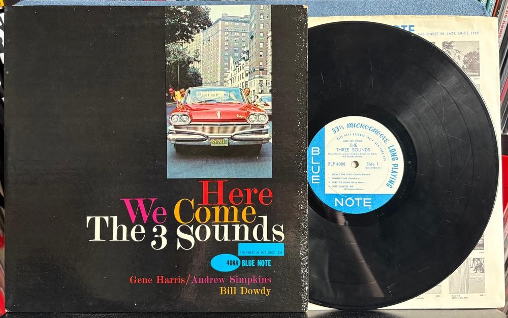 THE THREE SOUNDS HERE WE COME~ORIG 1961 MONO BLUE NOTE LP~RVG~EAR~GENE HARRIS
