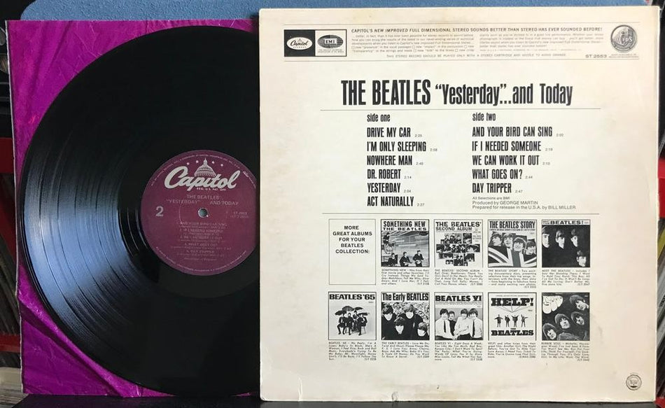 BEATLES YESTERDAY AND TODAY~1978 CAPITOL PURPLE LABEL RE LP~JACKSONVILLE PRESS
