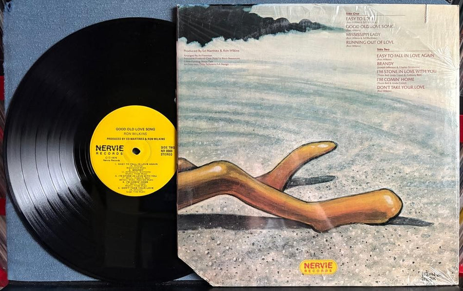RON WILKINS GOOD OLD LOVE SONG~ORIG 1979 NERVE RECORDS LP w/SHRINK~COUNTRY ROCK