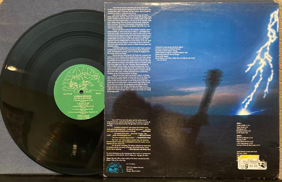 LONNIE BROOKS BAYOU LIGHTNING~ORIG 1979 ALLIGATOR RECORDS LP~LOUISIANA BLUES