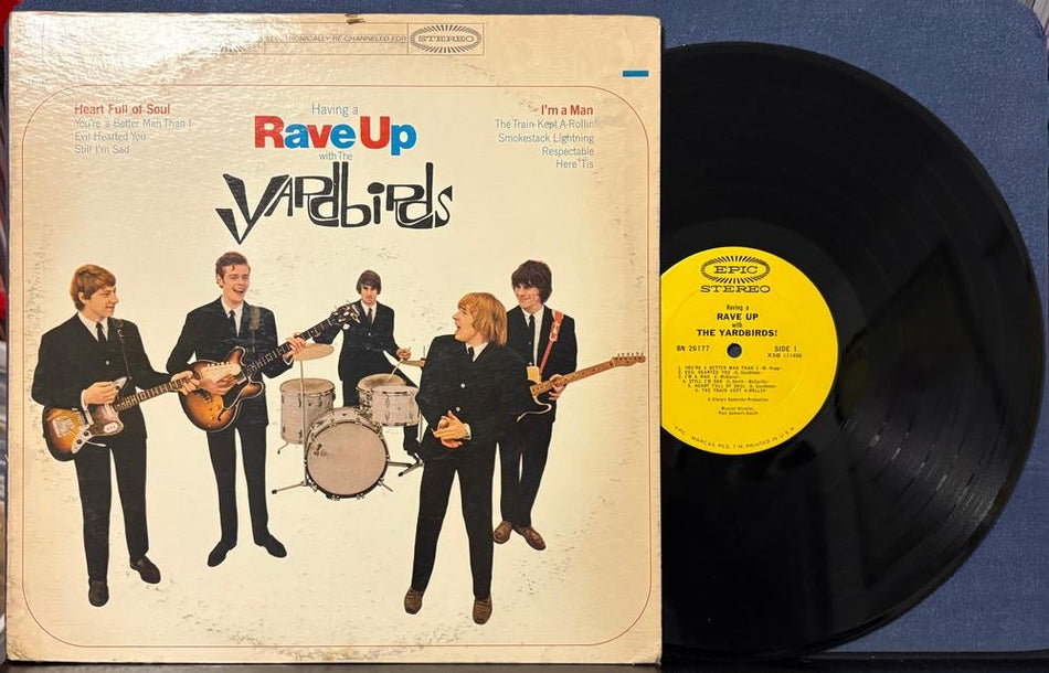 HAVING A RAVE UP WITH THE YARDBIRDS~ORIG 1965 STEREO EPIC LP~PSYCH~BECK~CLAPTON