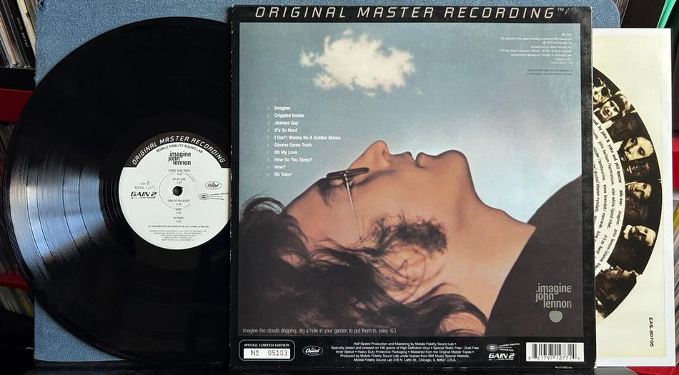 JOHN LENNON IMAGINE~VG++ LIMITED NUMBERED '03 MFSL 180g AUDIOPHILE RE LP~BEATLES