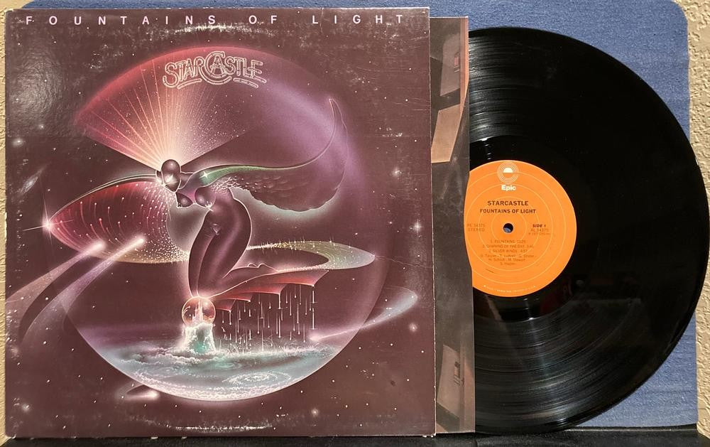 STARCASTLE FOUNTAINS OF LIGHT~NM- 1977 EPIC TERRE HAUTE 1st PRESS LP~INNER~PROG
