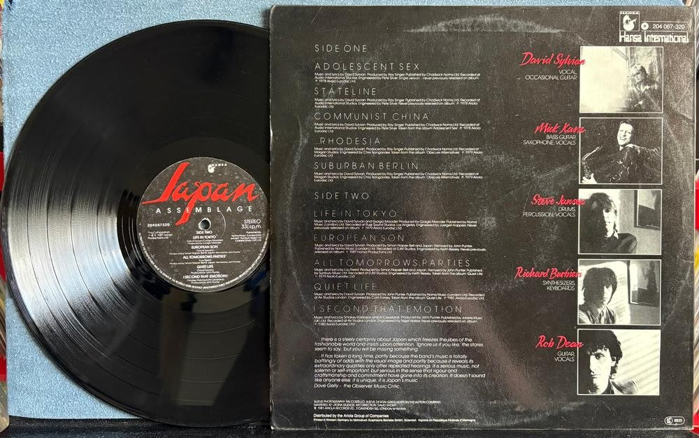 JAPAN ASSEMBLAGE~ORIG 1981 HANSA GERMAN 1st PRESS LP w/HYPE STICKER~NEW WAVE~POP