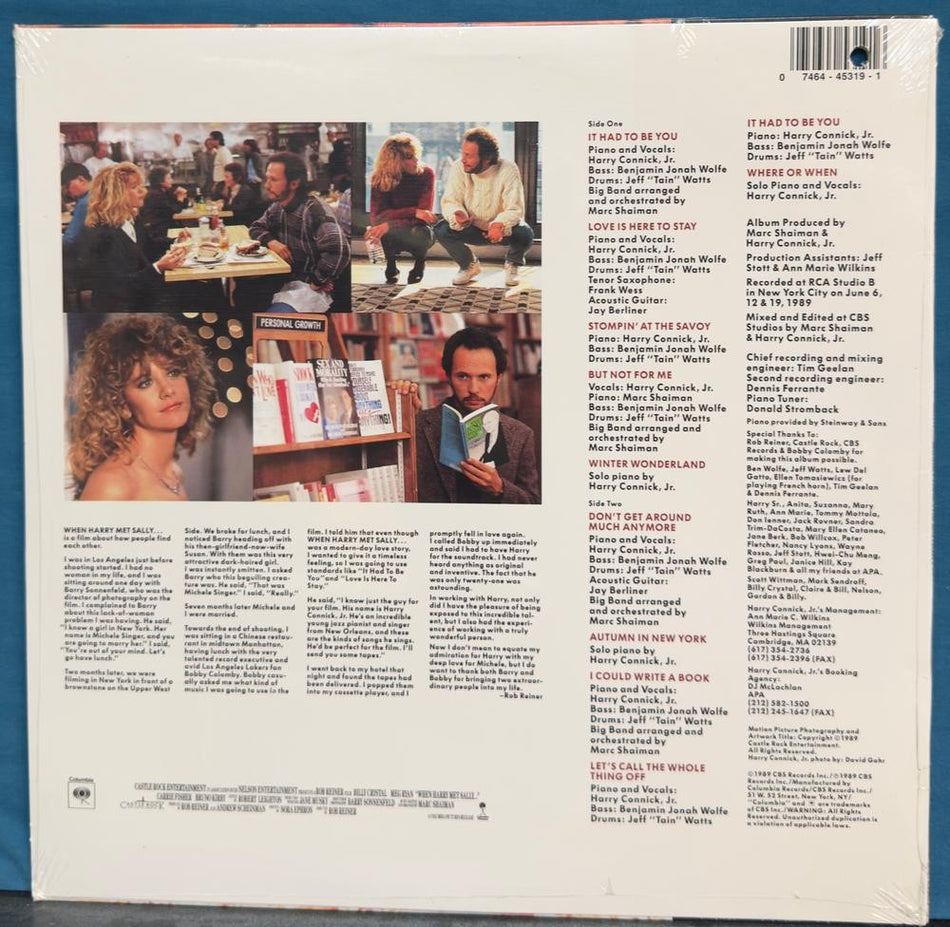 HARRY CONNICK JR. MUSIC FROM... WHEN HARRY MET SALLY OST~SEALED ORIG 1989 LP