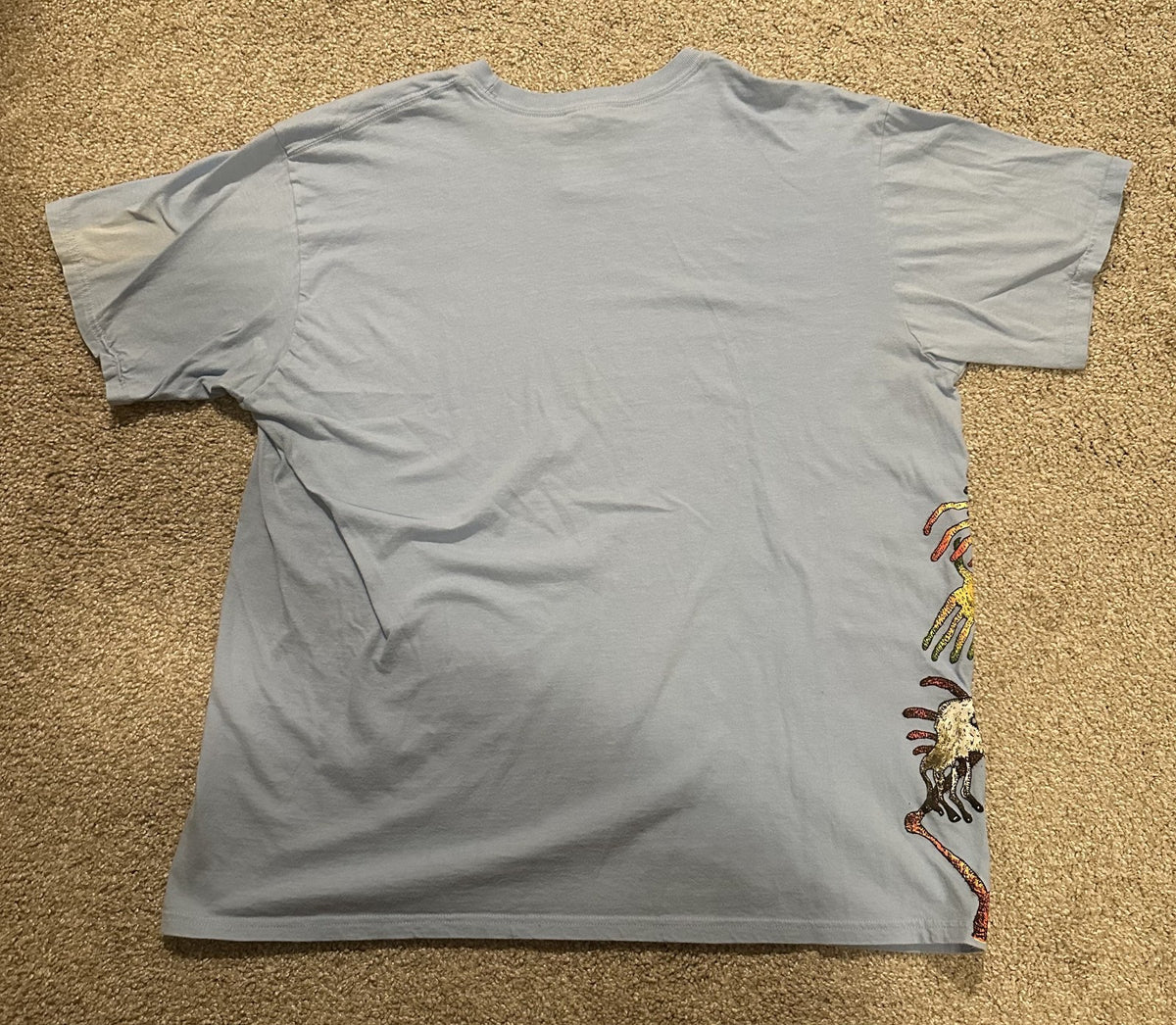 MEAT PUPPETS CONCERT T-SHIRT~HAND HEAD~LIGHT BLUE~XL~HANES~EXC COND~VTG