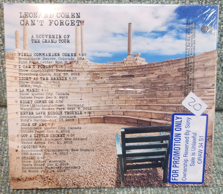 LEONARD COHEN - CAN'T FORGET A SOUVENIR OF THE GRAND TOUR CD **SEALED** *PROMO*