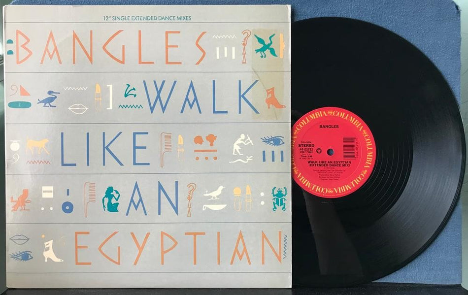 BANGLES WALK LIKE AN EGYPTIAN~NM- '86 COLUMBIA 12" SINGLE~EXTENDED DANCE MIX