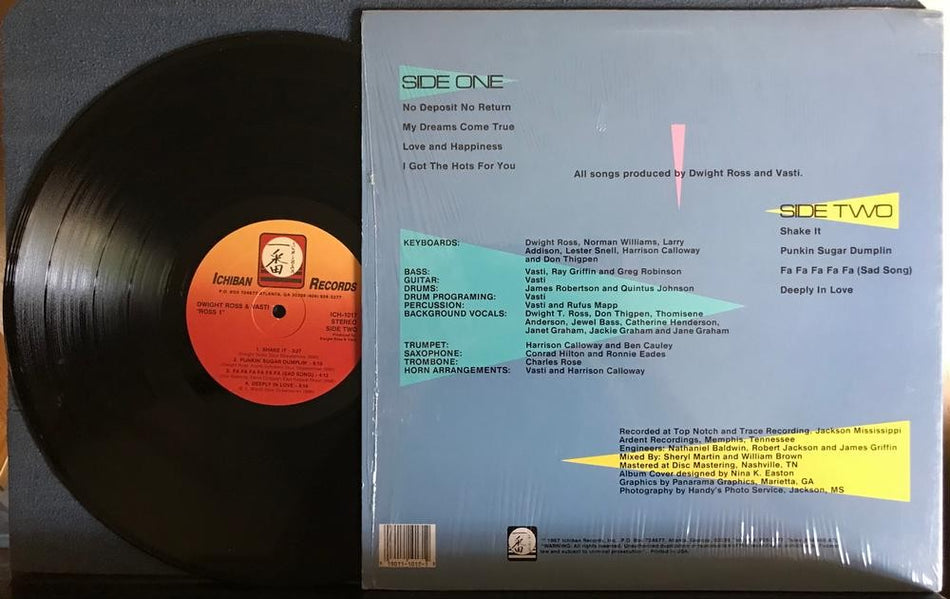 DWIGHT ROSS ROSS 1~VASTI~NM- 1987 ICHIBAN RECORDS 1st PRESS LP~SHRINK~FUNK~SOUL