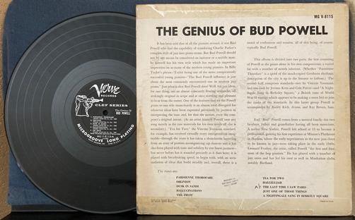 THE GENIUS OF BUD POWELL~1956 MONO VERVE TRUMPETER REISSUE LP~DEEP GROOVE~BOP