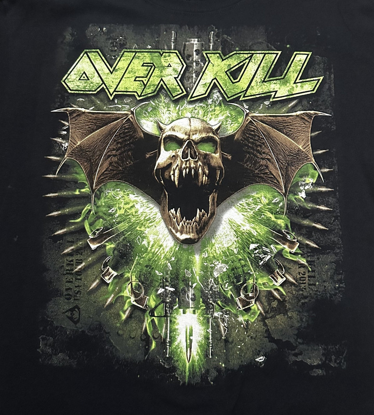 OVERKILL CONCERT T-SHIRT~2013 USA TOUR~XL~BLACK~ORIGINAL~EXC COND~RARE~VINTAGE