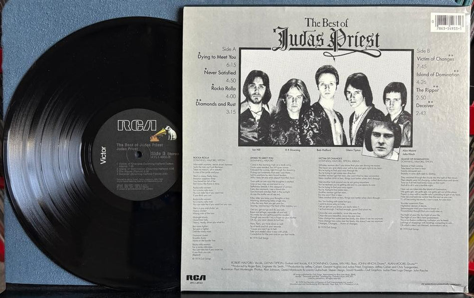 THE BEST OF JUDAS PRIEST~NM 1984 RCA VICTOR U.S. REISSUE LP~NWOBHM~ROB HALFORD