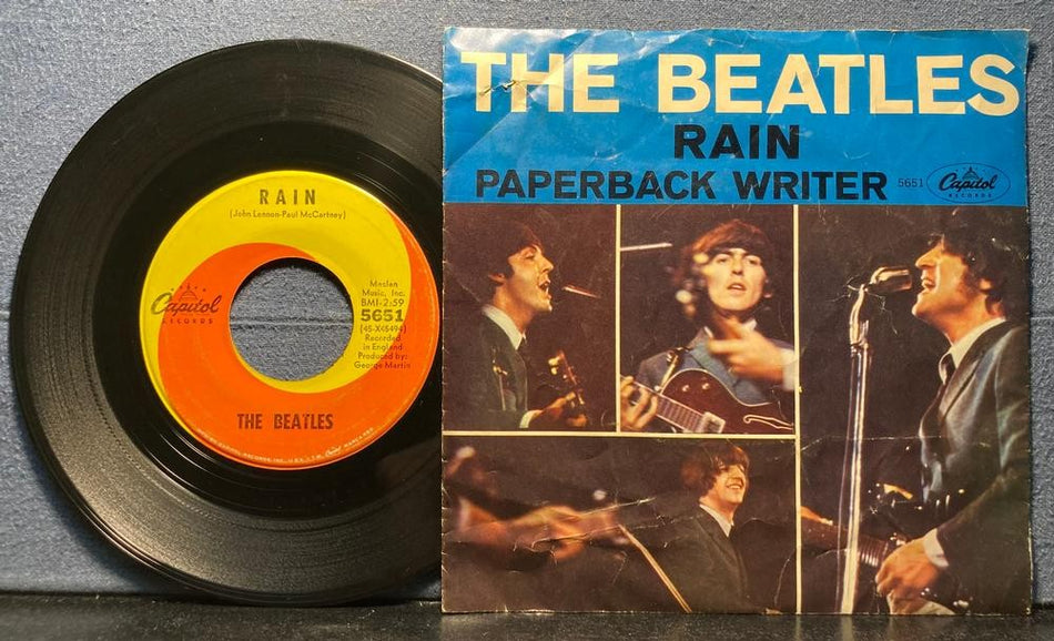 BEATLES~PAPER BACK WRITER / RAIN~1966 CAPITOL SCRANTON EAST COAST 7-INCH PIC SLV
