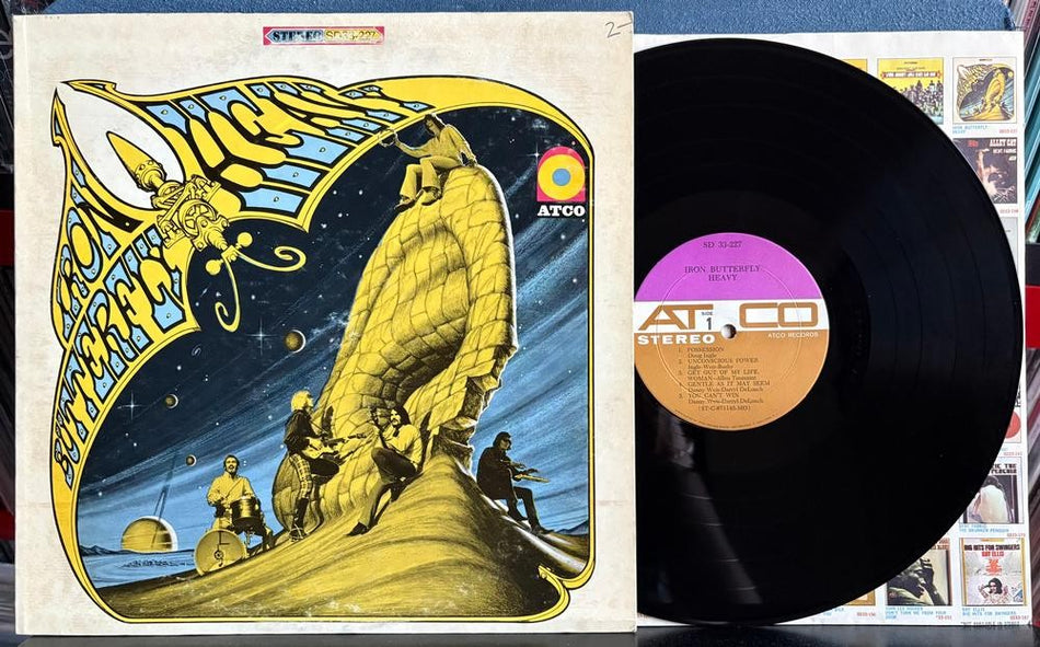 IRON BUTTERFLY HEAVY~SVG+ 1968 PURPLE/TAN ATCO LABEL FIRST PRESS LP~PSYCH ROCK