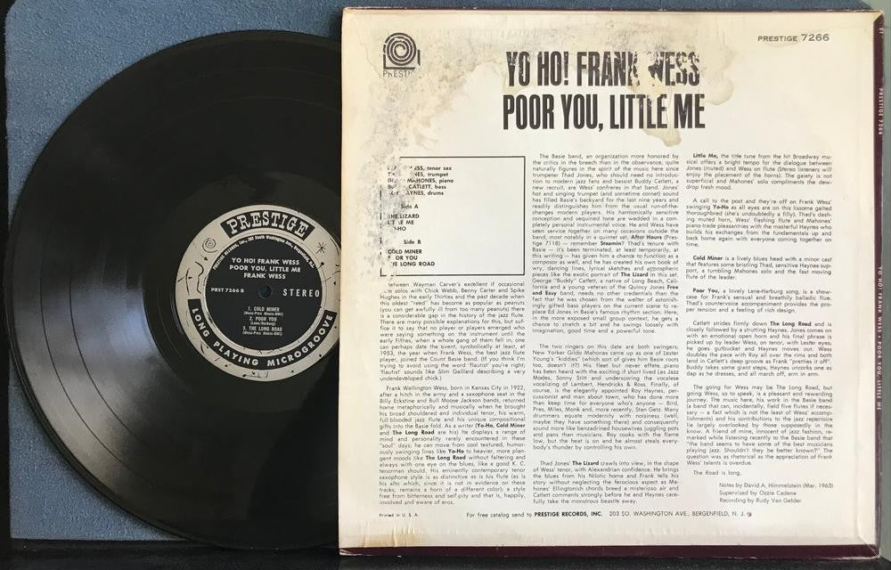 FRANK WESS YO HO POOR YOU LITTLE ME~'63 PRESTIGE SILVER LBL 1st PRESS~VAN GELDER