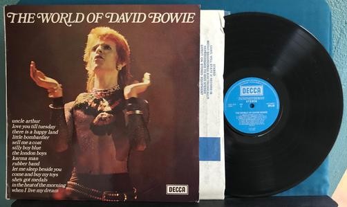 THE WORLD OF DAVID BOWIE~1973 DECCA UK LP~LONDON BOYS~UNCLE ARTHUR~BOMBARDIER