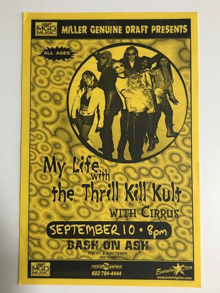 MY LIFE WITH THE THRILL KILL KULT~NM- ORIG 1998 CONCERT FLYER HANDBILL~TEMPE AZ