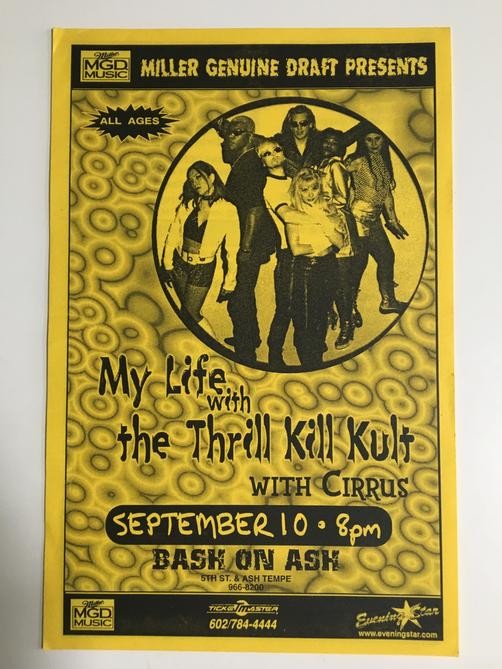 MY LIFE WITH THE THRILL KILL KULT~NM- ORIG 1998 CONCERT FLYER HANDBILL~TEMPE AZ