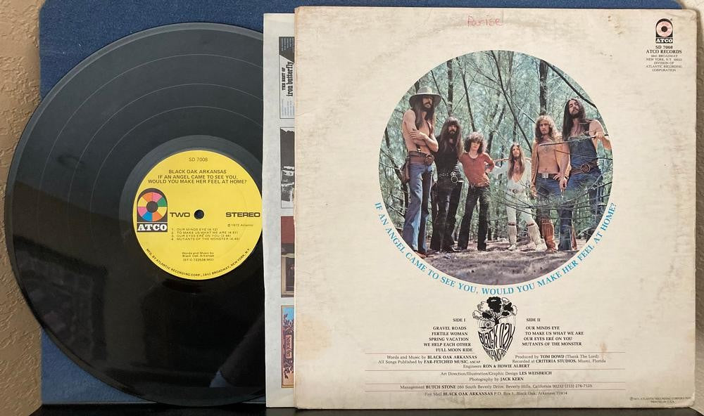 BLACK OAK ARKANSAS IF AN ANGEL CAME TO SEE YOU...1972 UNIPAK GATEFOLD LP~MONARCH