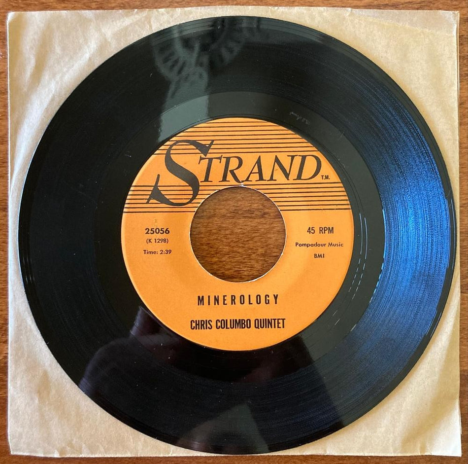CHRIS COLUMBO QUINTET~SUMMERTIME / MINEROLOGY~1963 STRAND 7-INCH 45~SPACE-AGE