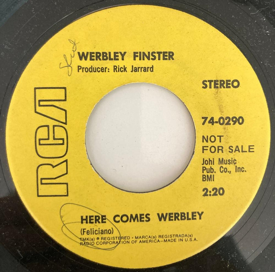 WERBLEY FINSTER SO LONG PAUL~NM- ORG 1969 PROMO 45~BEATLES PARODY~FELICIANO