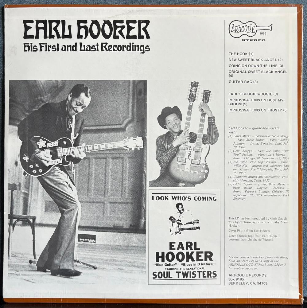 EARL HOOKER HIS FIRST AND LAST RECORDINGS~SEALED 1972 ARHOOLIE LP~CHICAGO BLUES