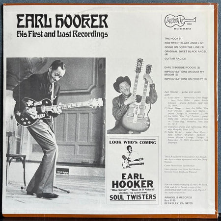 EARL HOOKER HIS FIRST AND LAST RECORDINGS~SEALED 1972 ARHOOLIE LP~CHICAGO BLUES