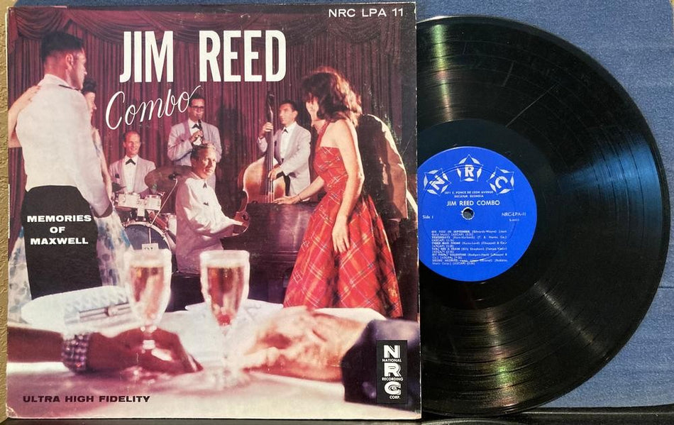 JIM REED COMBO~MEMORIES OF MAXWELL~1960 NATIONAL RECORDING CORP LP~PVT LBL JAZZ