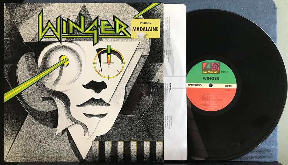 WINGER 1988 S/T LP~VG++ 1988 PROMO COPY~HYPE STCKR~INNER~DMM~STERLING~AUDIOPHILE