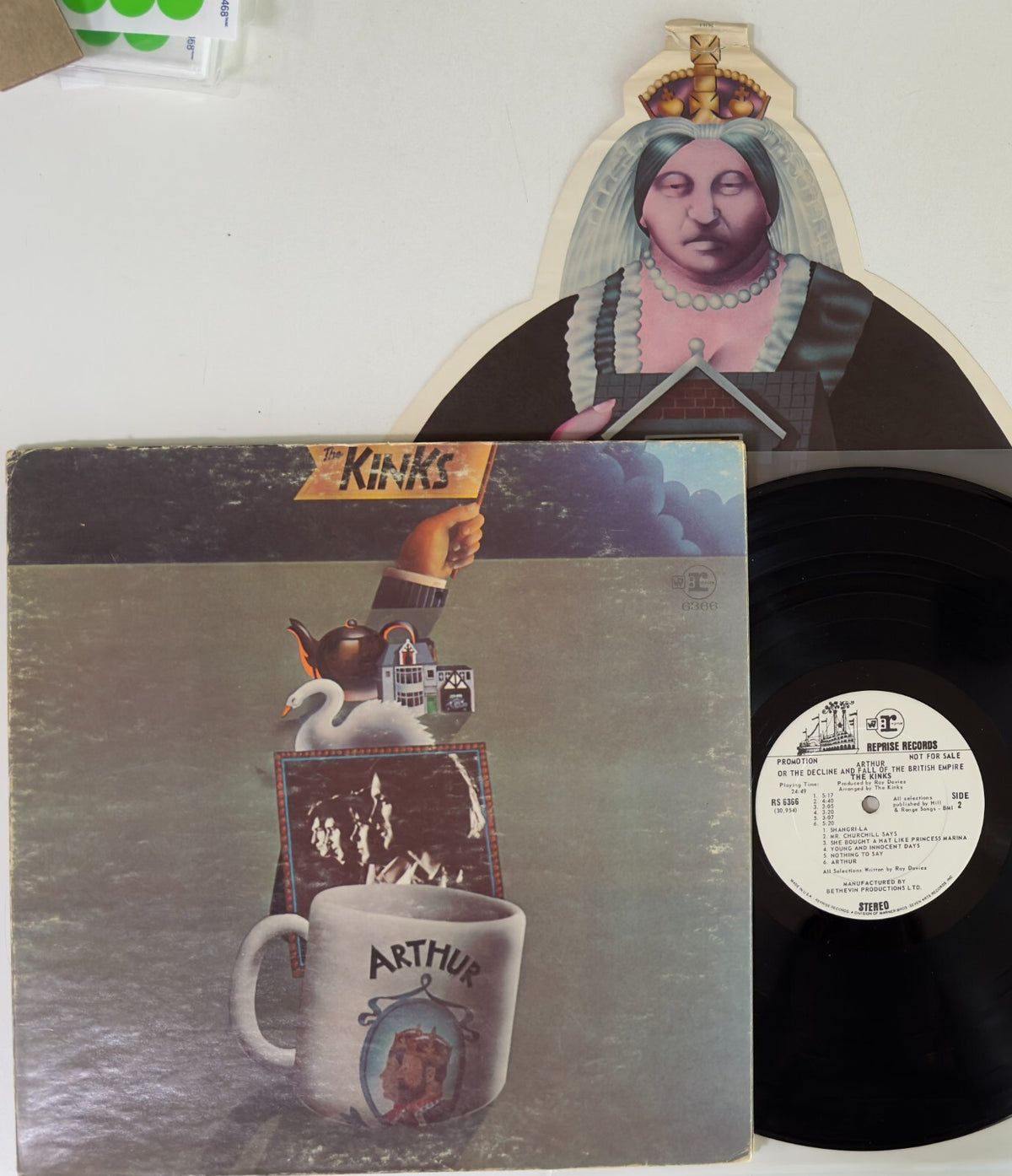KINKS ARTHUR OR DECLINE FALL OF BRITISH EMPIRE~RARE 1969 WHITE LABL PROMO~INSERT