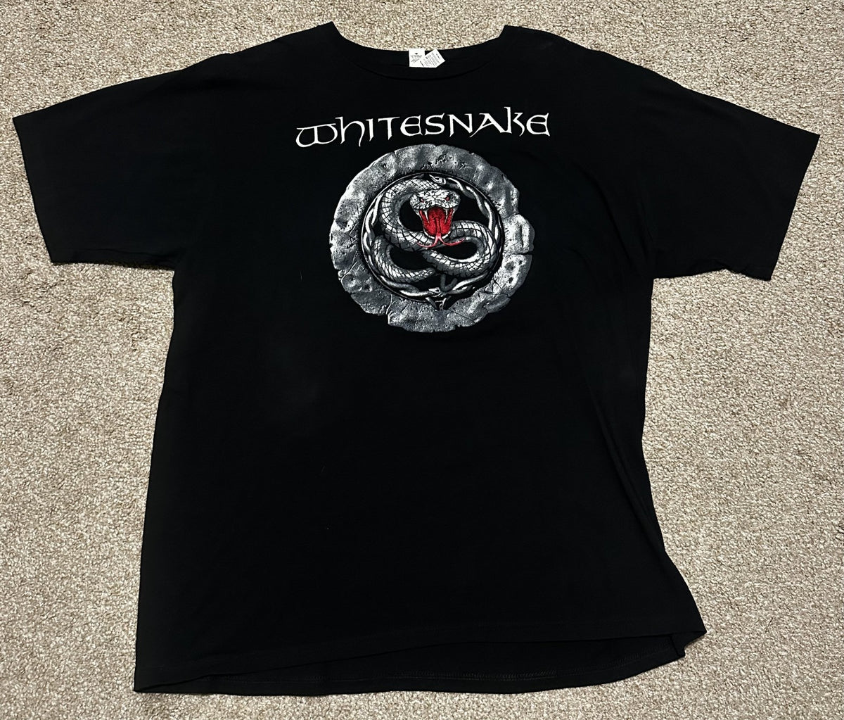 WHITESNAKE T-SHIRT~2013 NORTH AMERICA TOUR~YEAR OF THE SNAKE~ORIGINAL~XL~BLACK