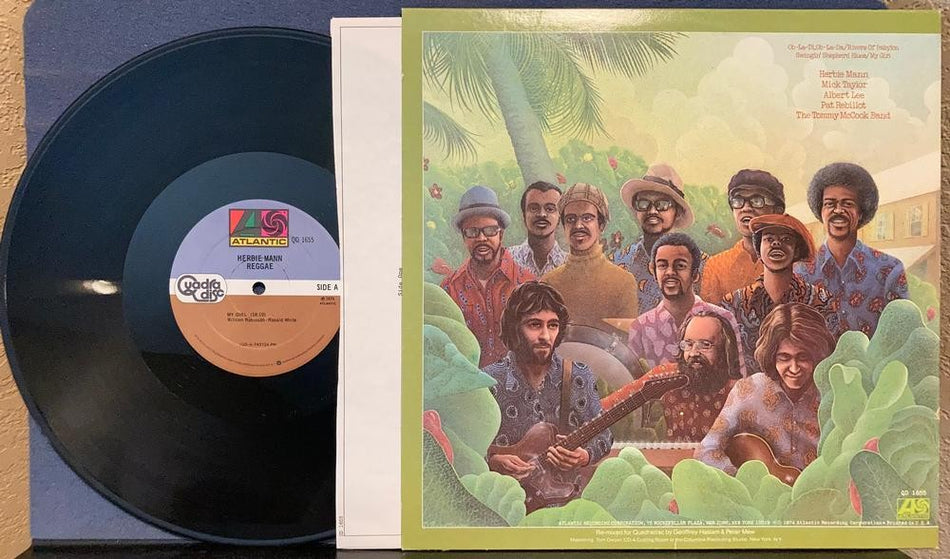 HERBIE MANN REGGAE~1974 ATLANTIC CD-4 CHANNEL DISCRETE QUADRADISC LP~INNER~QUAD