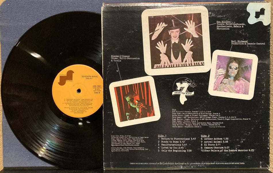 SEVENTH WAVE PSI-FI~1975 JANUS RECORDS 1st US PRESS LP~ELECTRONIC SYNTH-POP ROCK