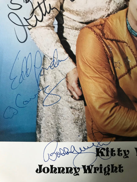 KITTY WELLS JOHNNY & BOBBY WRIGHT~SIGNED 8x10 PHOTO~COUNTRY SINGERS~AUTOGRAPH