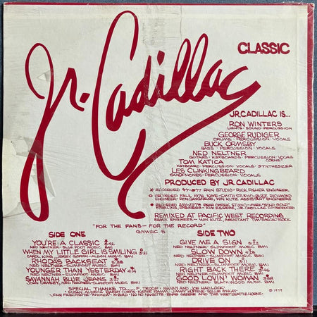 JR. CADILLAC CLASSIC 1976-1978~SEALED ORG 1979 GREAT NORTHWEST RECORD CO LP~ROCK