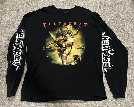 TESTAMENT CONCERT LONG SLEEVE T-SHIRT~2002 TOUR~BLACK~XL~EXC COND~VINTAGE~RARE