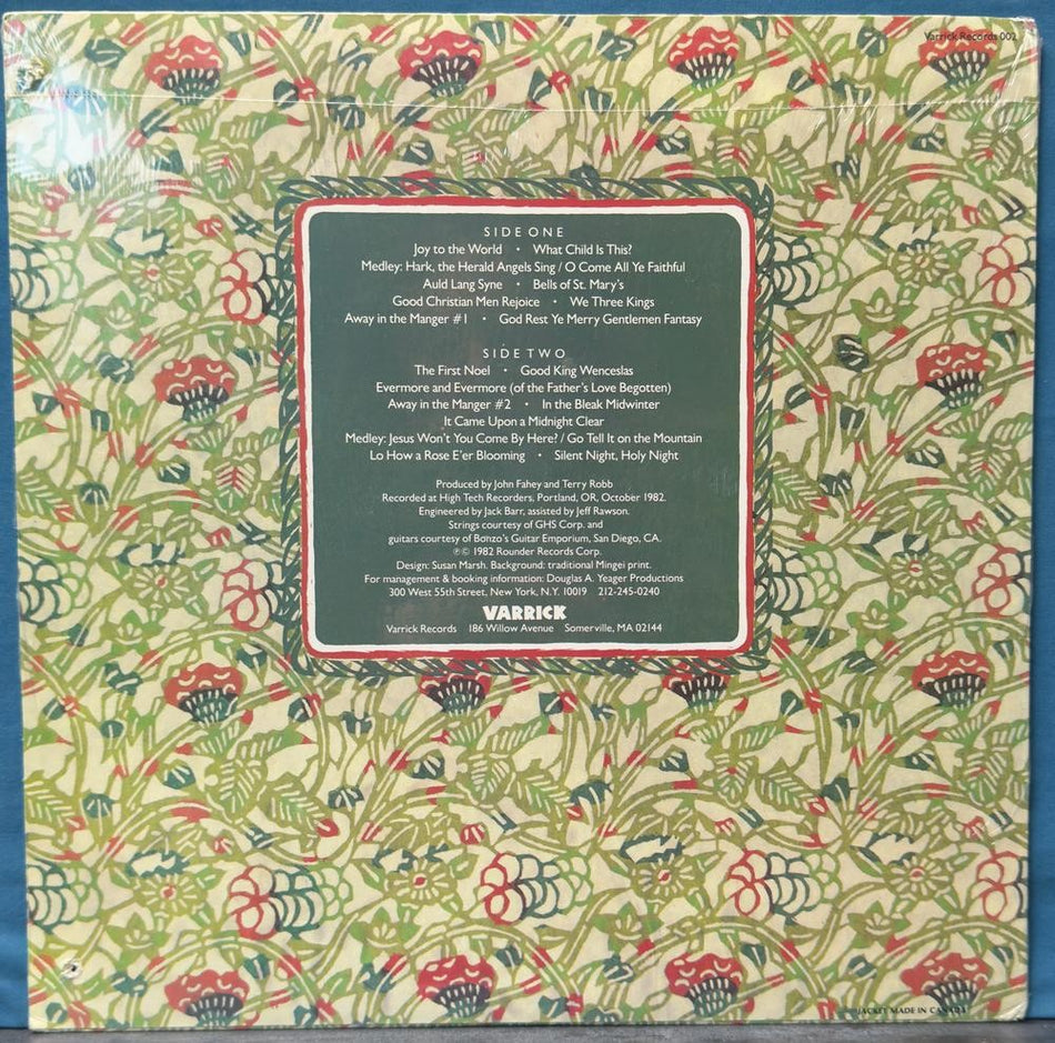JOHN FAHEY CHRISTMAS GUITAR VOLUME ONE~SEALED ORIG 1982 VARRICK LP~FOLK
